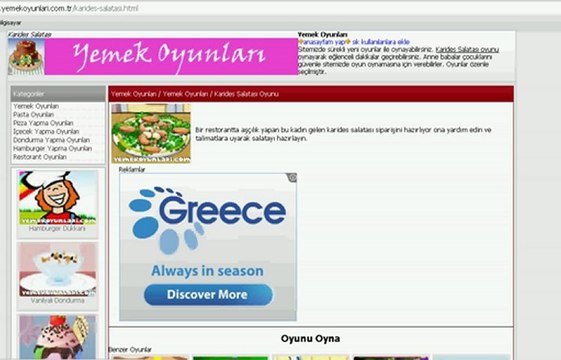 Karides Mango Salatası Oyunu