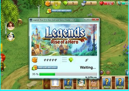 Legends Rise Of A Hero Gold and Gems Cheater v 1.0
