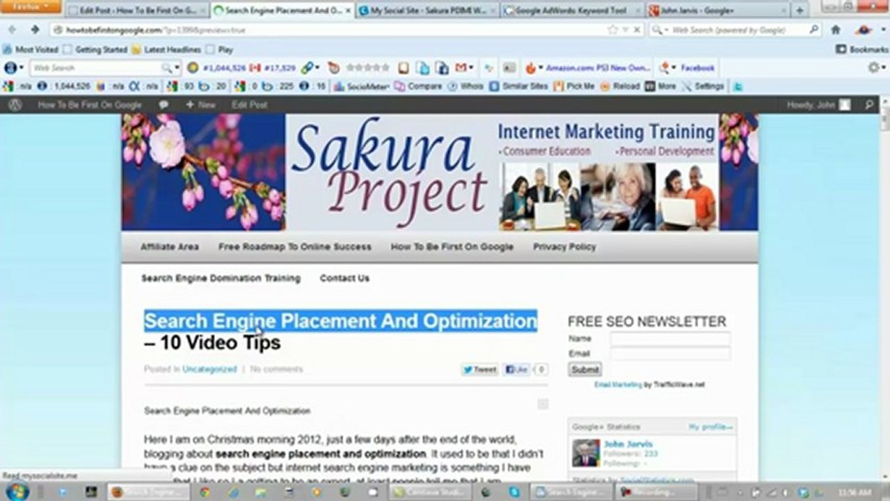 Search Engine Placement And Optimization Tips 1 Through 5