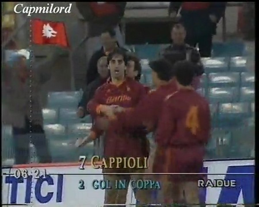 ROMA-Sampdoria 2-1 Cappioli (2) Ritorno Ottavi di Finale Coppa Italia 16-12-1993