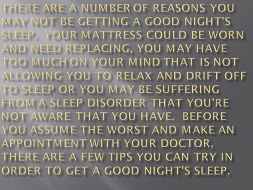 Your Bedroom could be keeping you Awake