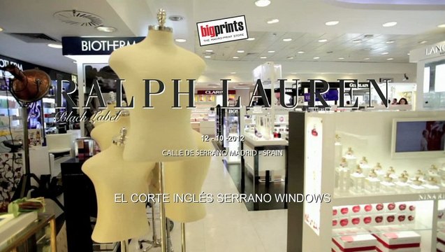 Montaje de escaparate para Ralph Lauren en ECI Serrano Madrid