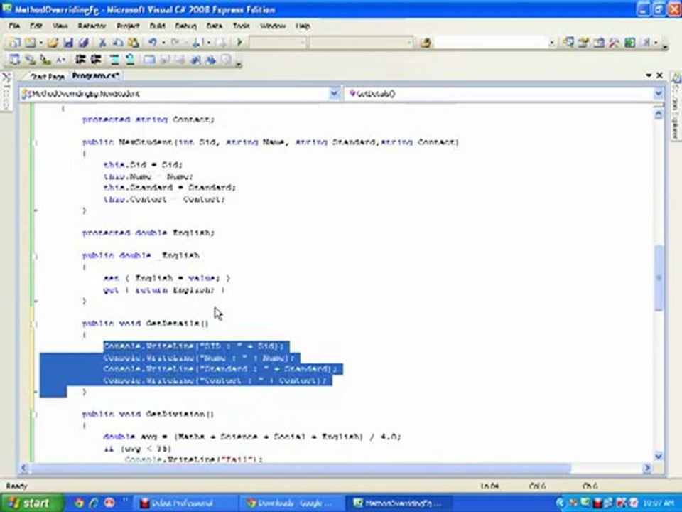 MethodOverridingEg 22 of 30