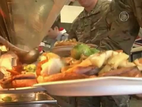 Британские войска в Афганистане отмечают Рождество