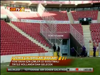 Ali Sami Yen SK TT Arena'da zemin çalışmalarına başlandı