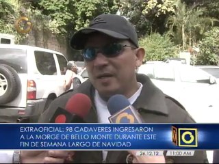 Ingresos de cadáveres a la morgue de Bello Monte asciende a 98, según cifras extraoficiales