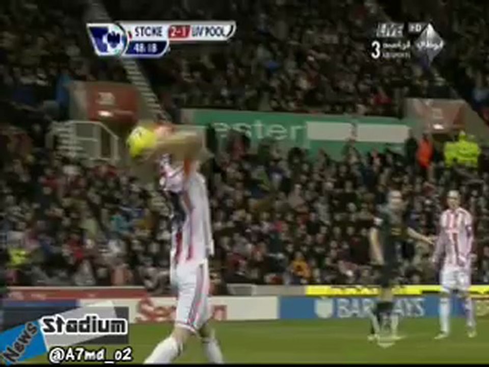 Stoke city 3 - 1 Liverpool = 48' Walters