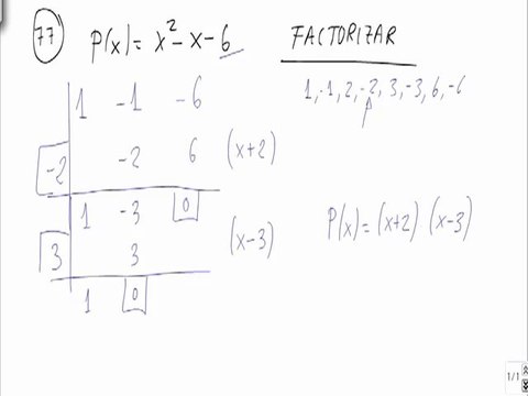 Problemas resueltos de polinomios factorizar por ruffini problema 24