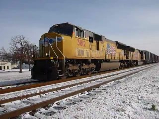 1st train i got on 12-26-12, SNOW!