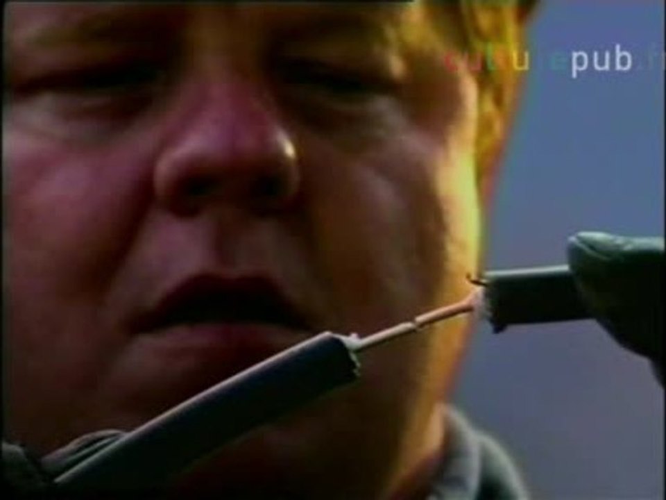 Sadistic cable repairman gives pleasure and plain