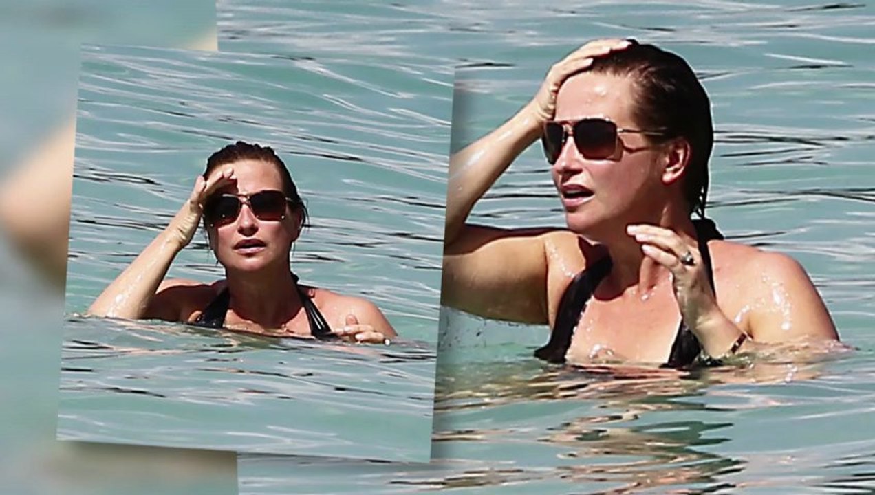 Emma Forbes Splashes In The Barbados Sunshine