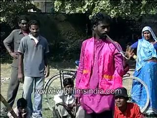 Man swallowing sword