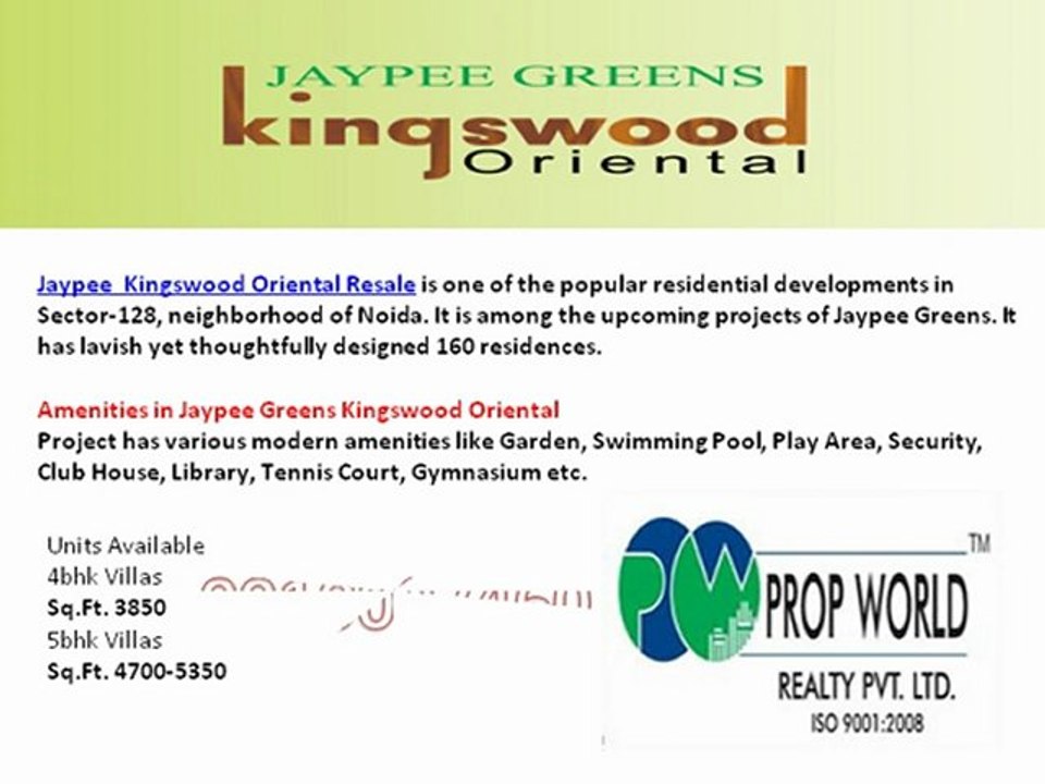 Jaypee Kingswood Oriental Resale!9910007460!Jaypee Kingswood Oriental!Jaypee Kingswood Oriental Villas