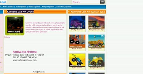 Kamyonla Cadı Avı Oyunu