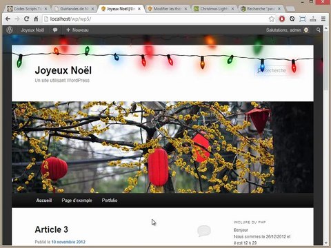 Tutoriel CSS : guirlandes de Noël avec css effet parallaxe