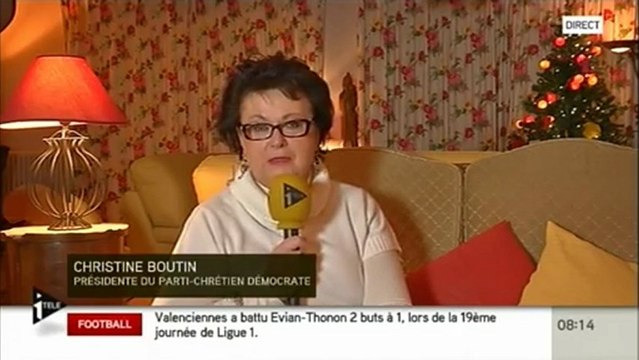 24/12/12 ITELE, Christine Boutin dénonce la marchandisation des enfants via la PMA / GPA