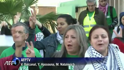 Activistas entran en Gaza