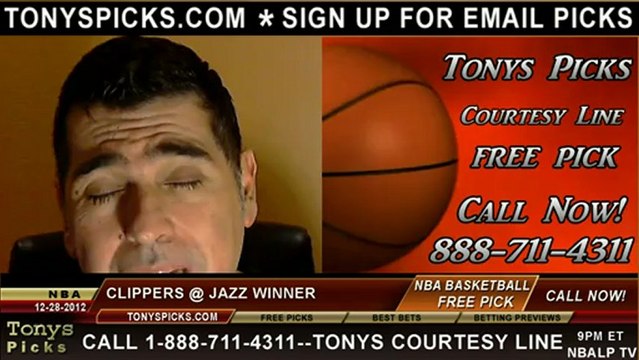 Utah Jazz versus LA Clippers versus Pick Prediction NBA Pro Basketball Odds Preview 12-28-2012