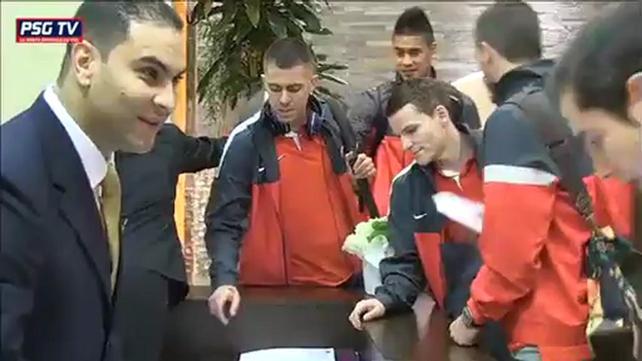 L'arrivée du Paris Saint-Germain à Doha