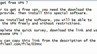 How to get a FREE VPN ?