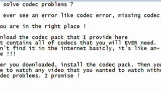 How to solve codec problems ? EASY & FAST !