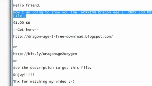 Dragon age 2 Serial keygen And Crack [Xbox 360,PS3 And PC] | FREE Download , téléchargement