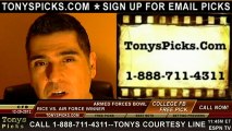 Air Force Falcons versus Rice Owls Pick Prediction Armed Forced Bowl Bowl NCAA College Football Odds Preview 12-29-2012