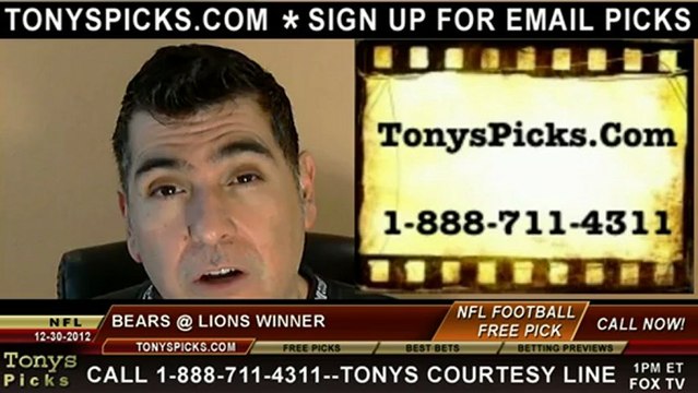 Detroit Lions versus Chicago Bears Pick Prediction NFL Pro Football Odds Preview 12-30-2012