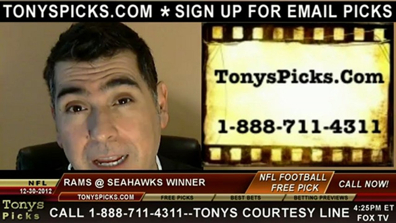 Seattle Seahawks versus St Louis Rams versus Pick Prediction NFL Pro Football Odds Preview 12-30-2012