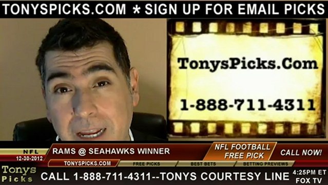 Seattle Seahawks versus St Louis Rams versus Pick Prediction NFL Pro Football Odds Preview 12-30-2012