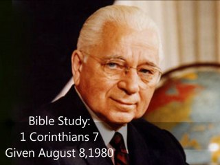 1 Corinthians 7 - Herbert W Armstrong