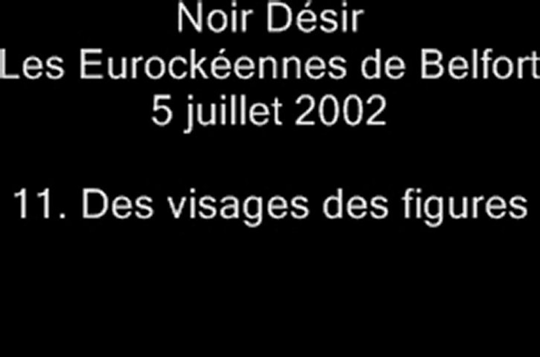 11.Des visages, des figures - Noir Désir aux Eurockéennes de Belfort le 5 juillet 2002