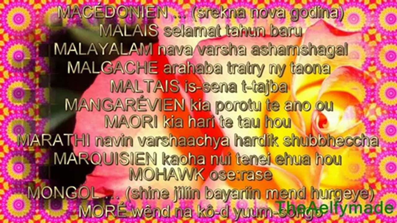 Bonne Année dans toutes les langues - Happy New Year in all the languages - YouTube3