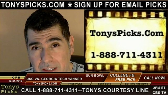 Georgia Tech Yellow Jackets versus USC Trojans Pick Prediction Sun Bowl NCAA College Football Preview 12-31-2012