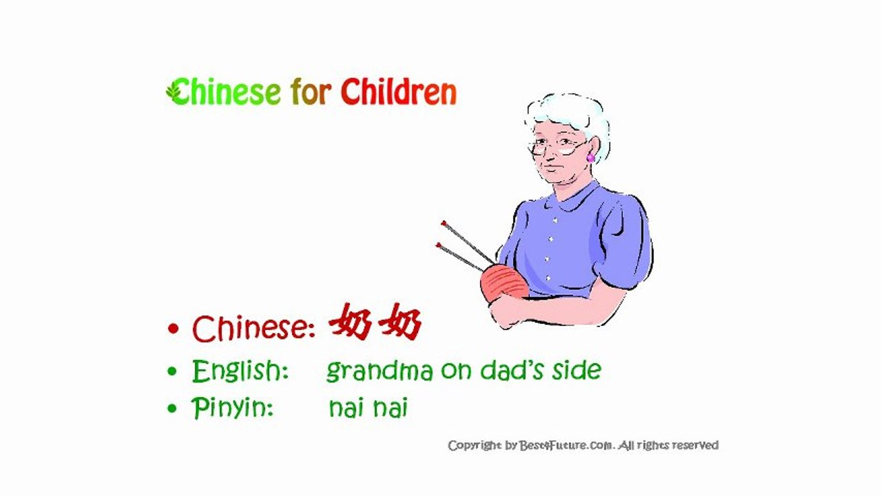 How to say grandma and grandpa in Chinese?