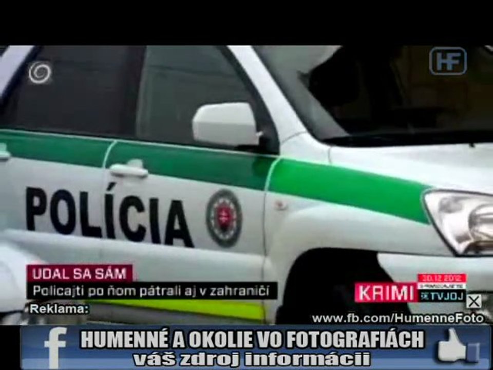 Udal sa sám na polícii v Humennom 30122012