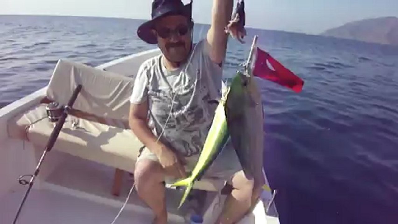 ANTALYA BALIK AVI TURU ADRASANDA AKYA OLTASI İLE ÇİFTE LAMBUKA AVI - www.adrasanbalik.com