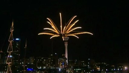 Auckland kicks off the New Year with colourful fireworks