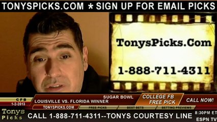 Florida Gators versus Louisville Cardinals Pick Prediction Sugar Bowl NCAA College Football Preview 1-2-2013