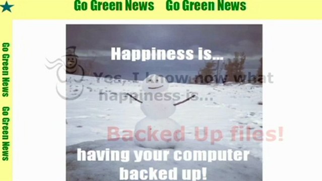 Go Green Tips - Go Green Snowman Suffers Computer Crash