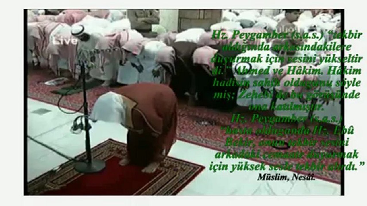 İmamın sesini arkaya duyurmak