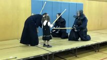 Daughter Trying Kendo at Japanese Cultural Center New Year