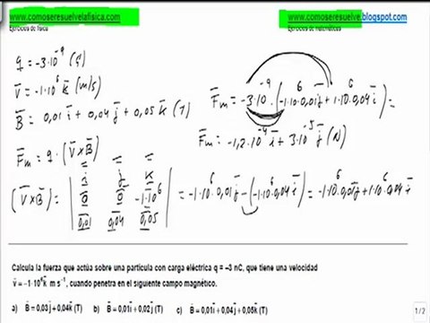 Fisica campo magnetico fuerza magnetica sobre una carga