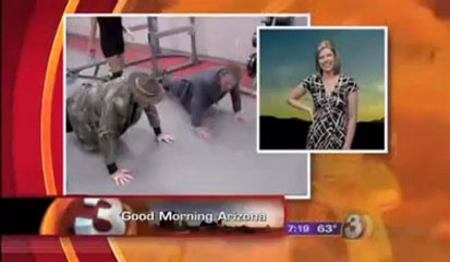 Maryse and Sgt. Slaughter promoting Wrestlemania!