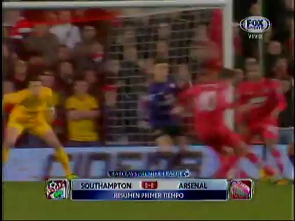sout vs arsenal 1 - 1 entretiempo
