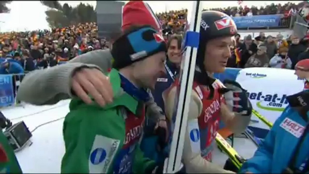 Skispringen: jacobsen springt am weitesten