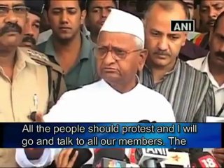 Action against Ramdev blot on democracy- Anna Hazare.mp4