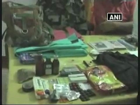 Arms and ammunitions recovered from Maoists.mp4