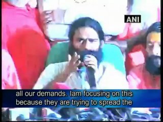 Baba Ramdev addresses media in Haridwar.mp4