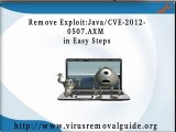 Delete Exploit:Java CVE-2012-0507.AXM - Exploit:Java CVE-2012-0507.AXM Delete from PC Easily